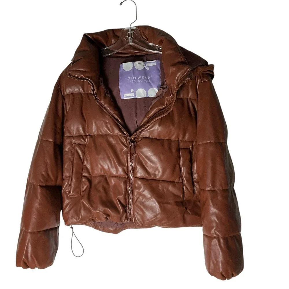 OOF Wear Faux Leather Puffer‎ Jacket